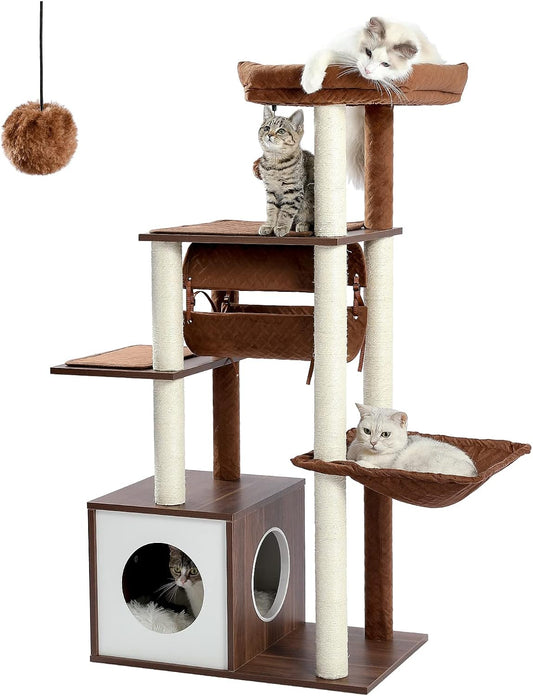 Arbre à Chat Design CozyWood : Luxe et Confort pour Votre Félin