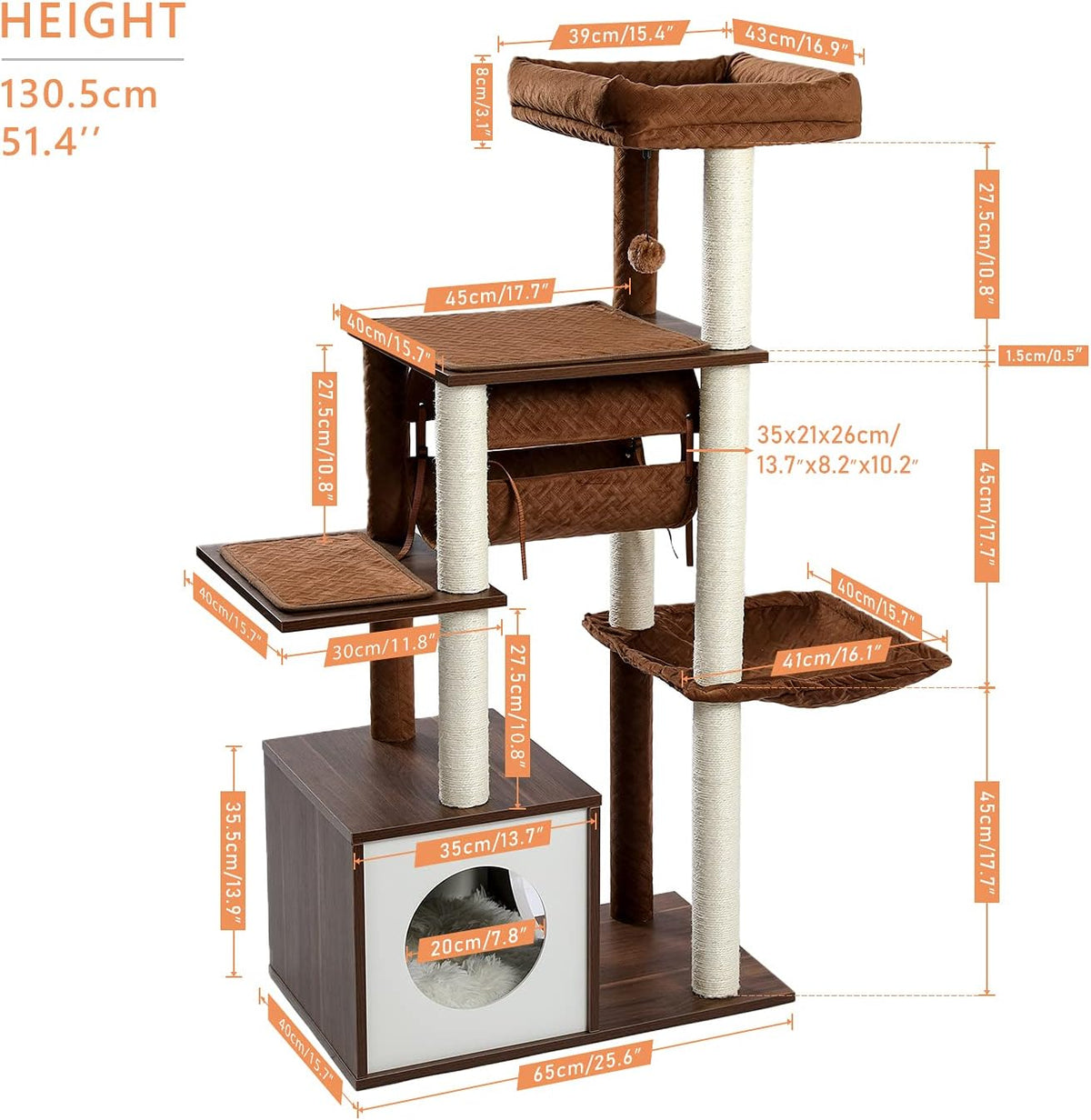 Arbre à Chat Design CozyWood : Luxe et Confort pour Votre Félin