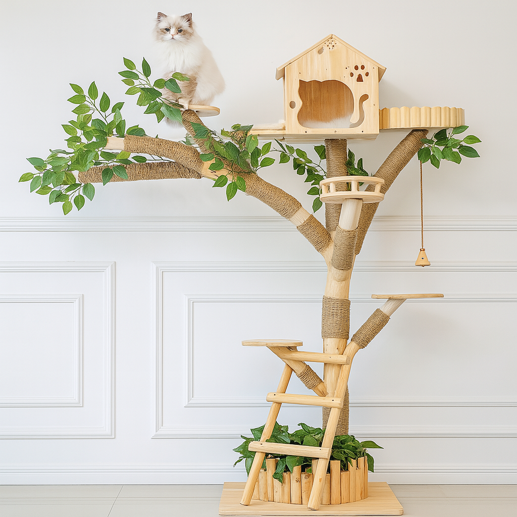 Arbre à Chat Design Naturel XL "Chat Paradis"
