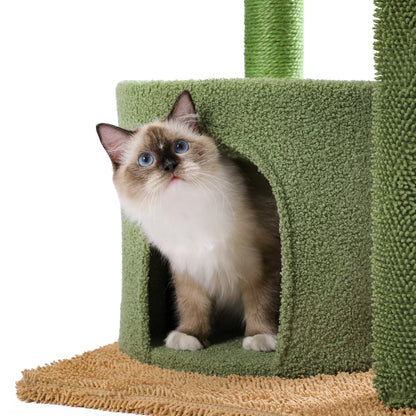Arbre à Chat Vert Nature Multifonctionnel
