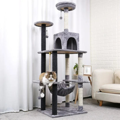 Arbre à Chat Minouland : Paradis Gris pour Félins