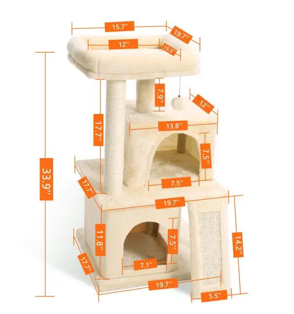 Arbre à Chat Design Bois FélinLuxe