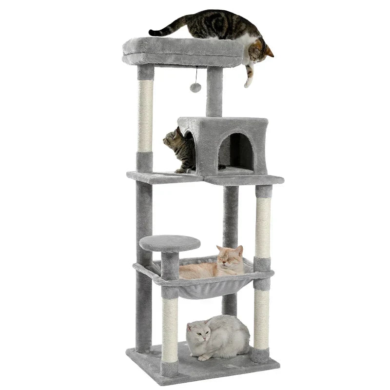 Arbre à Chat Minouland : Paradis Gris pour Félins