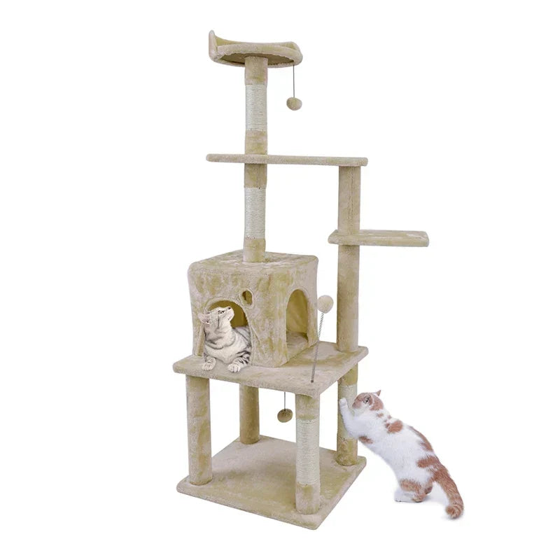 Arbre à Chat Design Bois FélinLuxe