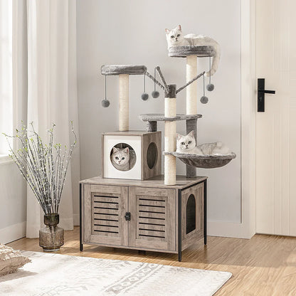 Arbre à Chat HideawayPaws avec Litière Intégrée