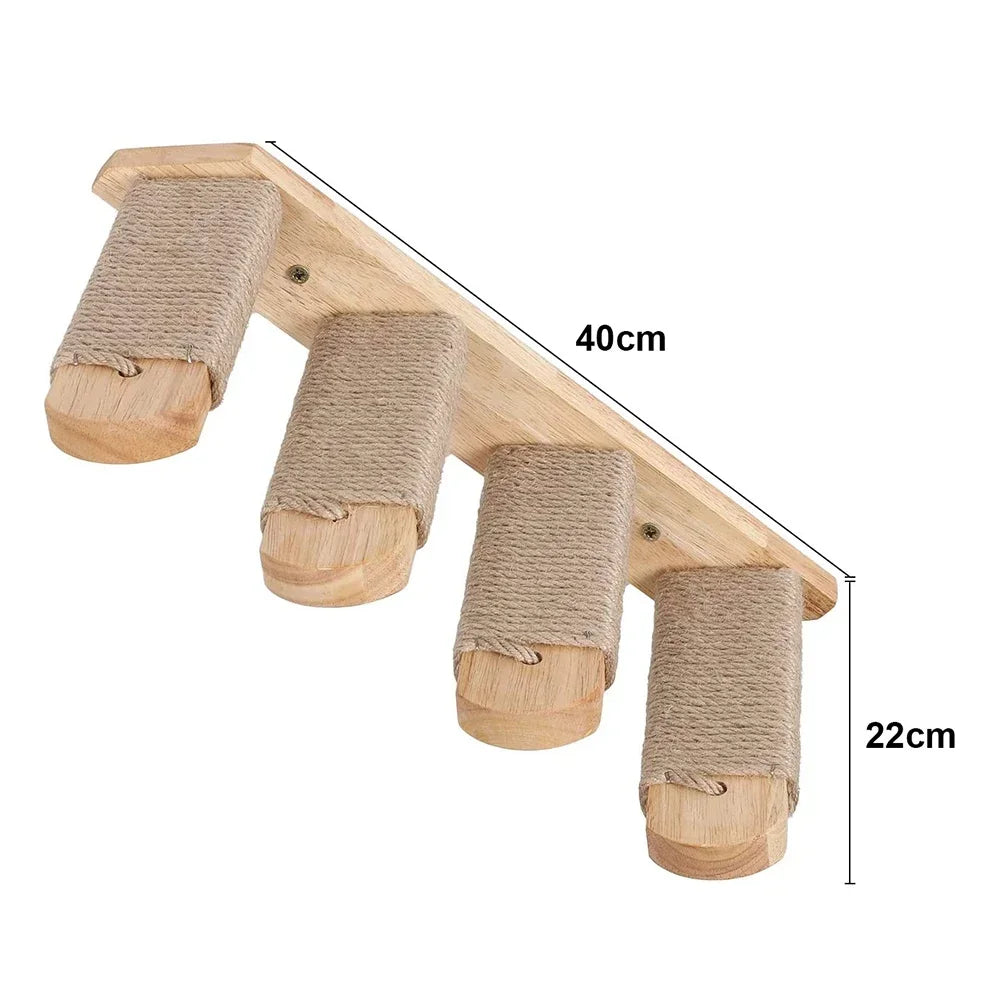Arbre à Chat Mural en Bois : Jeu & Détente Verticale
