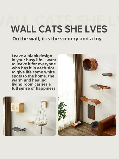 ÉléganceMurale : Arbre à Chat Mural Design & Luxe