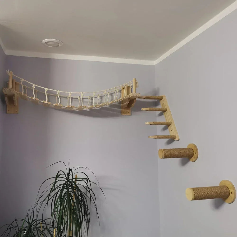 AcroChat : Pont Suspendu & Gamelle Murale Bois