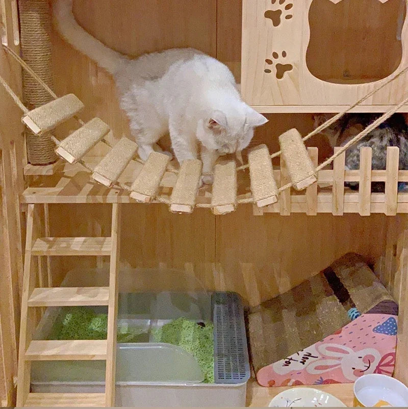 Pont Suspendu & Échelle Chat Modulable
