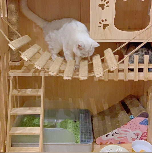 Pont Suspendu & Échelle Chat Modulable