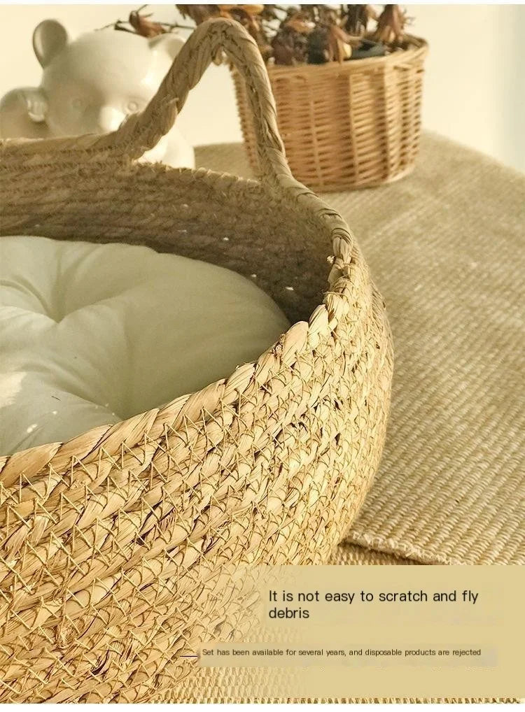 Panier Cocon Osier "L’Oseraie Féline" pour Chat