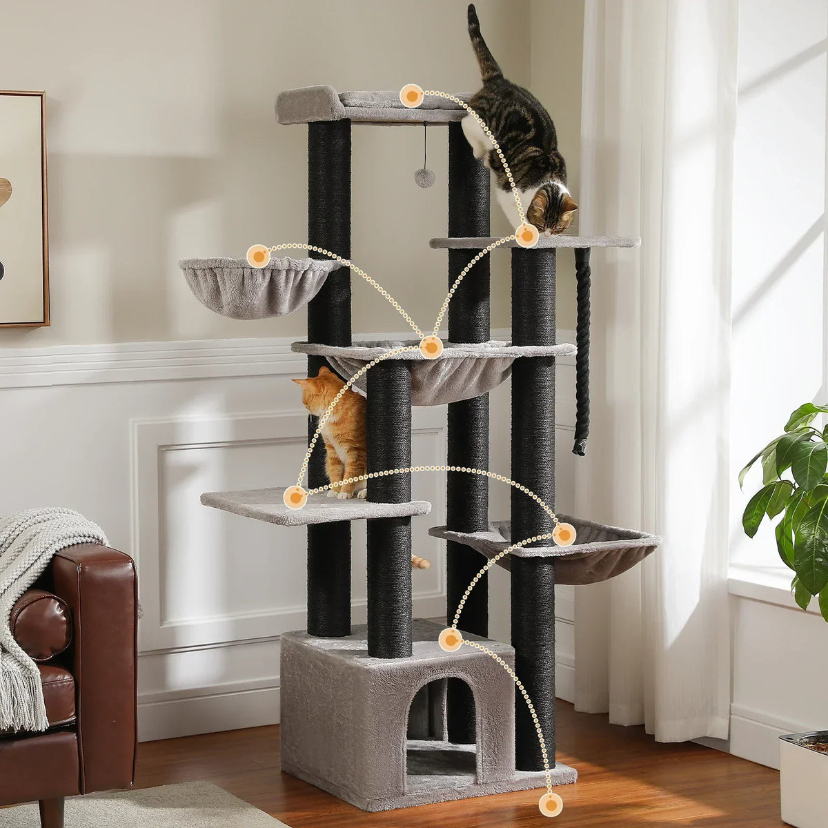 Arbre à Chat XXL "MaxiPlaisir" pour Grands Félins