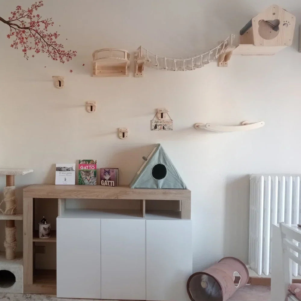 AcroChat : Pont Suspendu & Gamelle Murale Bois