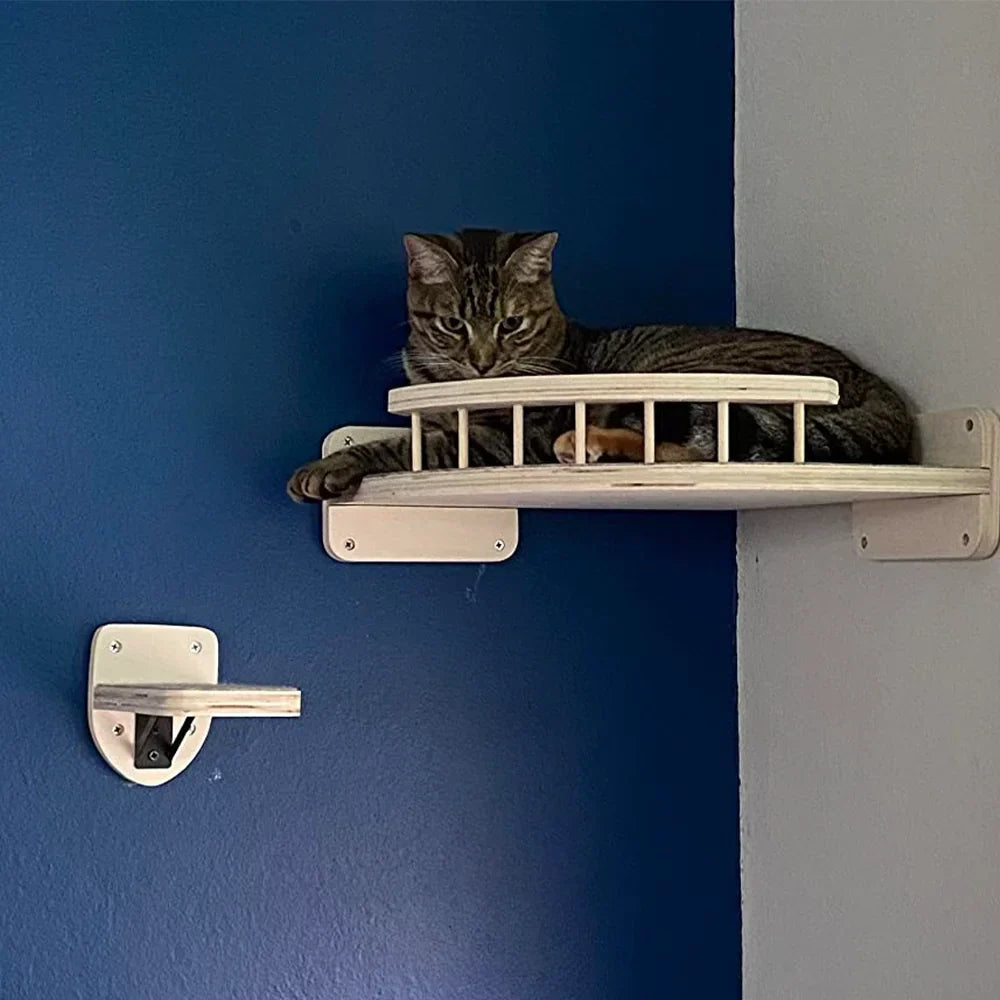 Arbre à Chat Mural Bois & Sisal Modulable