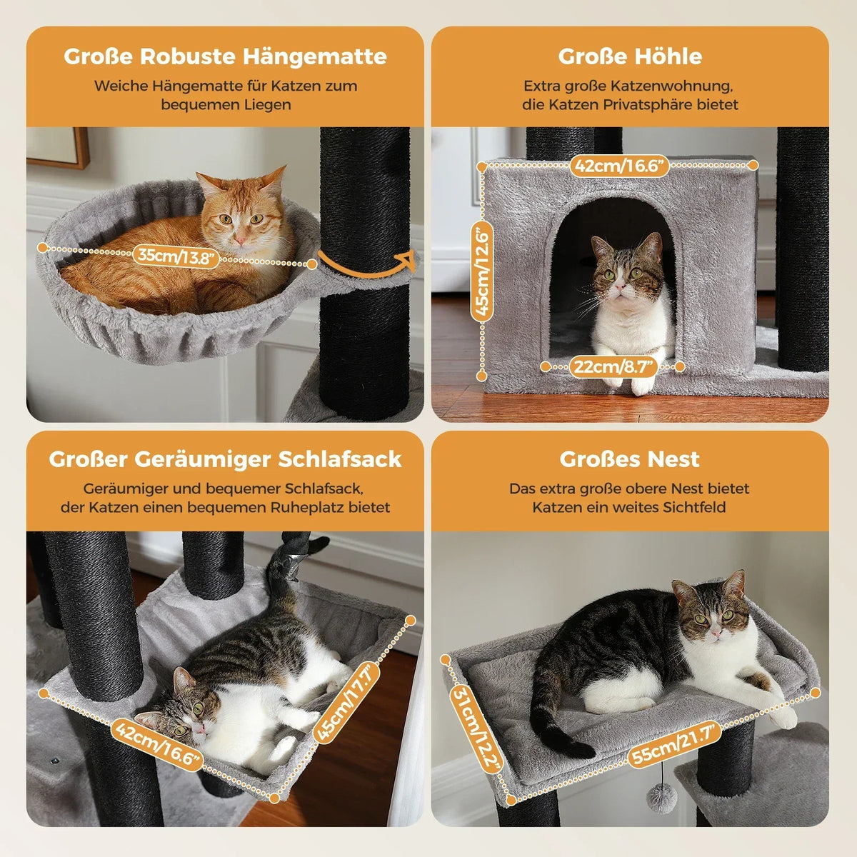 Arbre à Chat XXL "MaxiPlaisir" pour Grands Félins