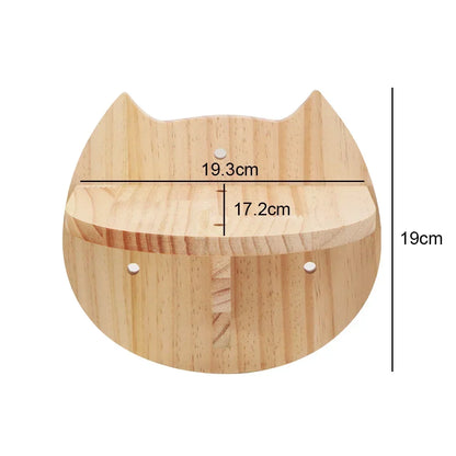 Arbre à Chat Mural en Bois avec Tube Transparent