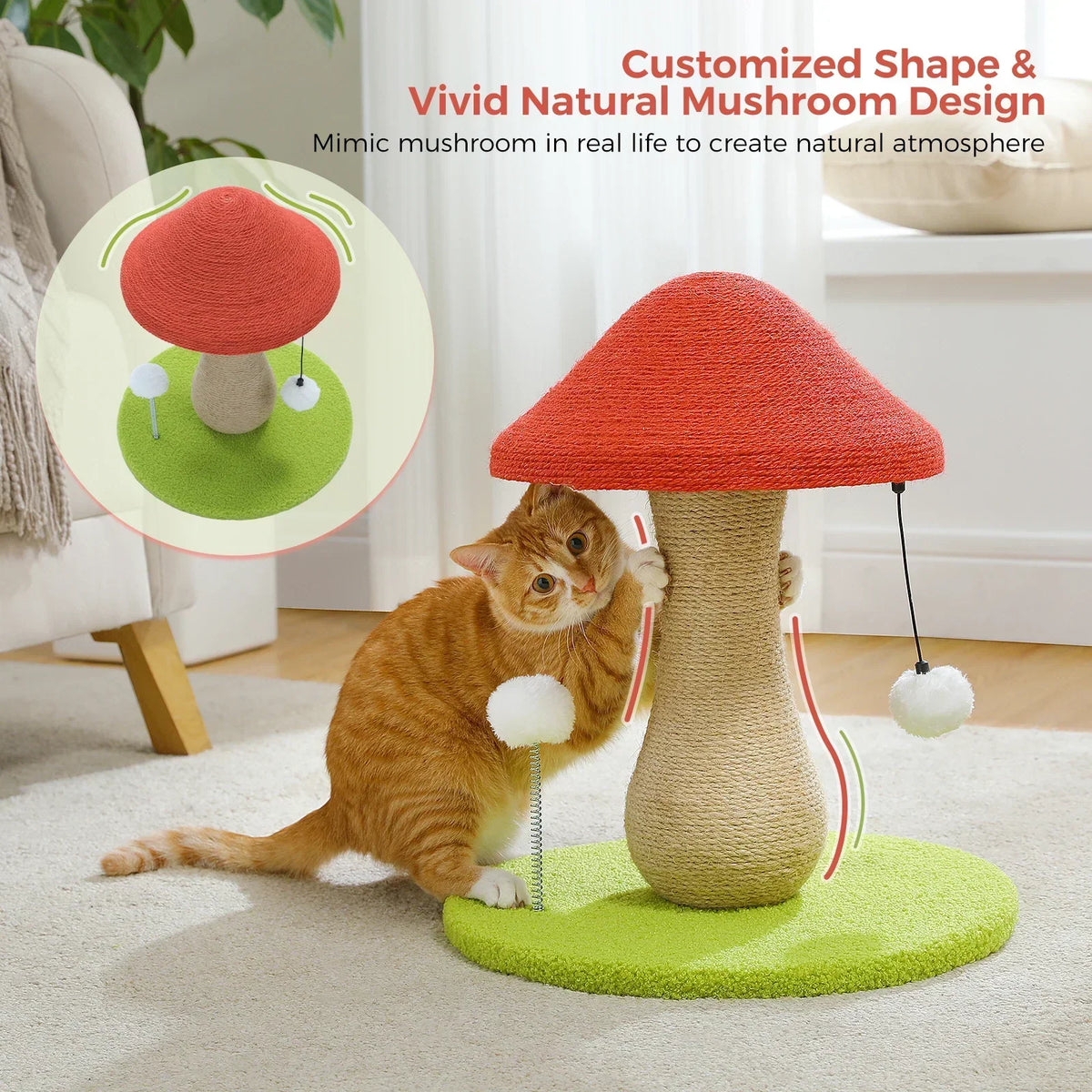 Arbre à Chat Champignon : Jeu & Détente Original