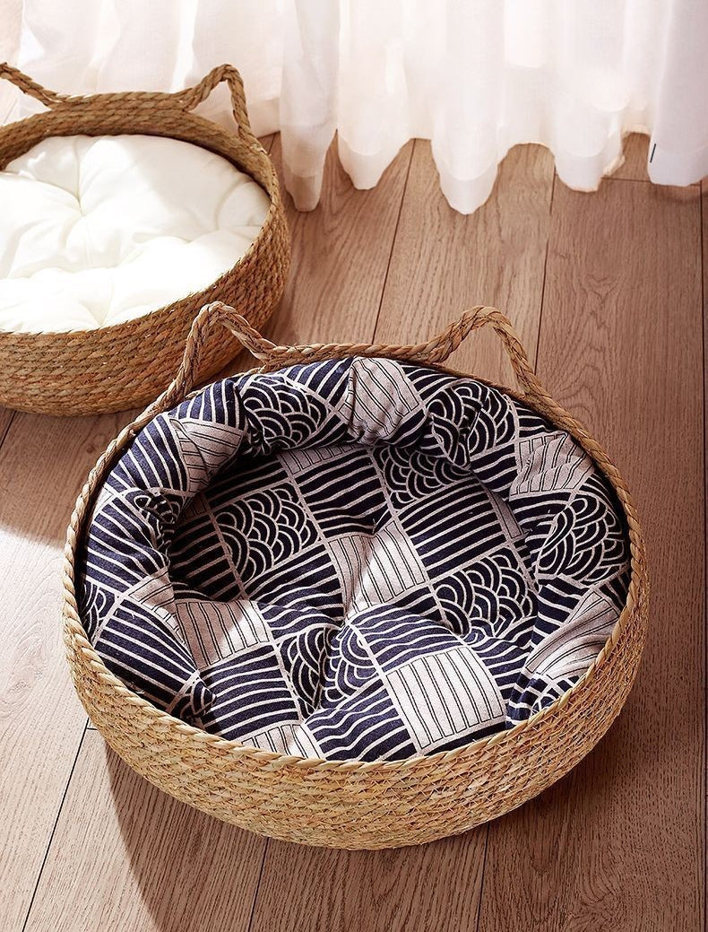 Panier Cocon Osier "L’Oseraie Féline" pour Chat