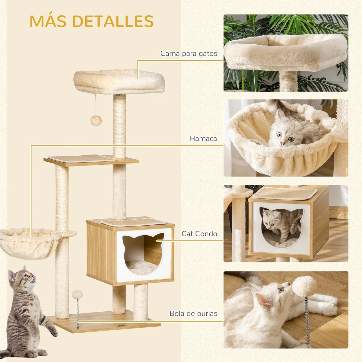 Arbre à Chat Design "Forêt Douce" - Luxe & Détente