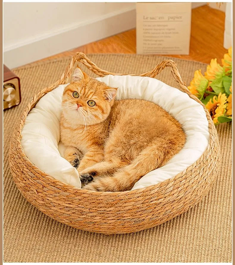 Panier Cocon Osier "L’Oseraie Féline" pour Chat