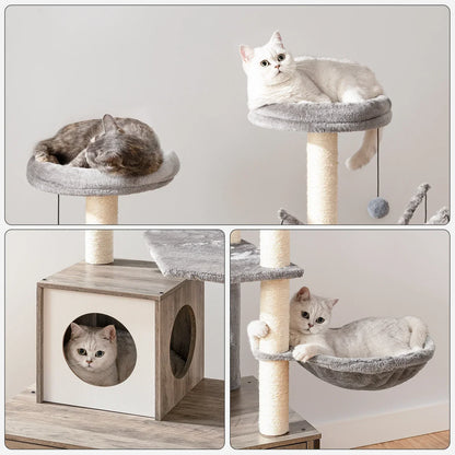 Arbre à Chat HideawayPaws avec Litière Intégrée