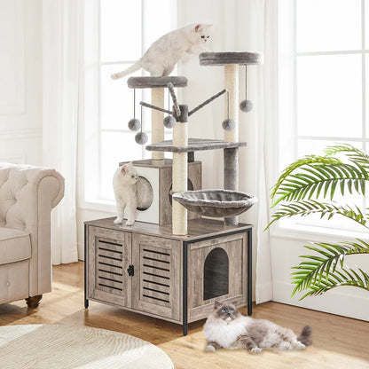Arbre à Chat HideawayPaws avec Litière Intégrée