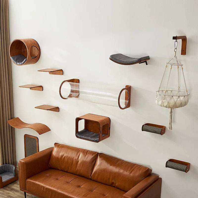 ÉléganceMurale : Arbre à Chat Mural Design & Luxe