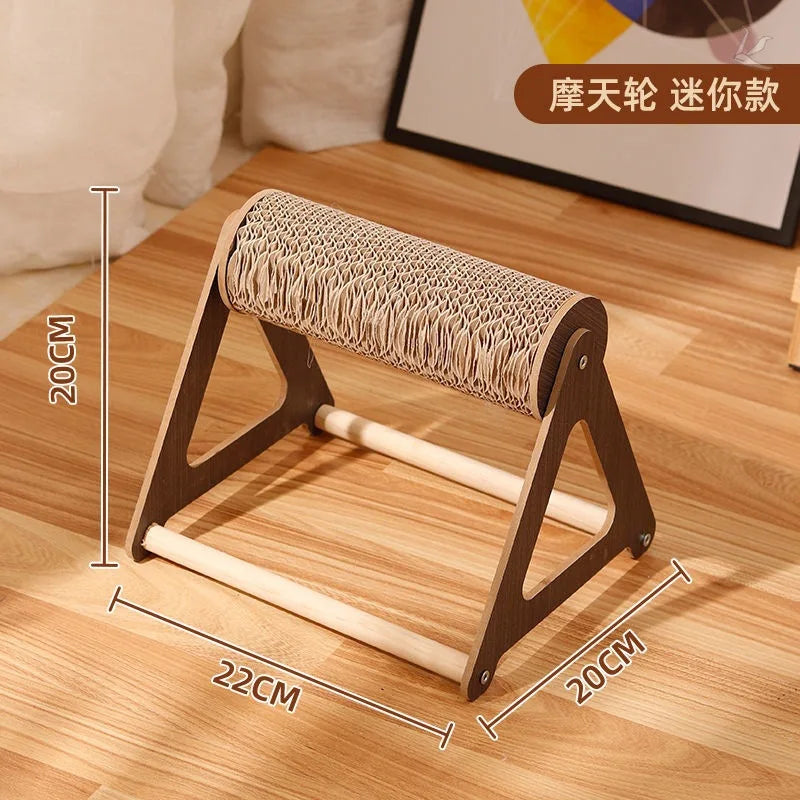 WhiskerWheel : Roue d'Exercice Chat en Bois Naturel