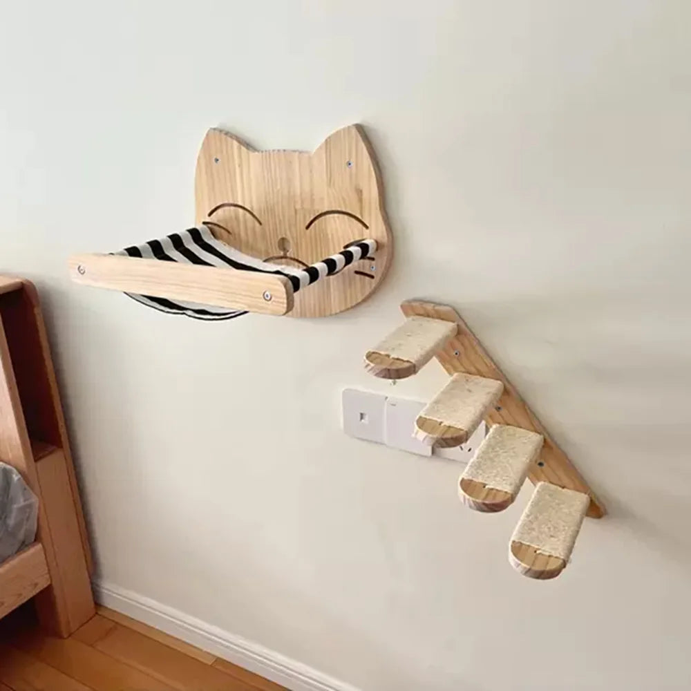 PerchoirFélin : Arbre à Chat Mural Modulable en Bois