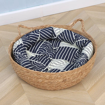 Panier Cocon Osier "L’Oseraie Féline" pour Chat