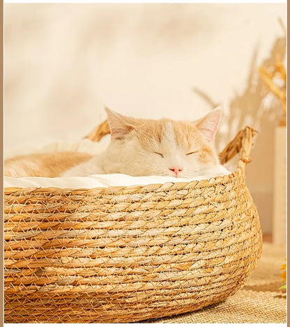 Panier Cocon Osier "L’Oseraie Féline" pour Chat