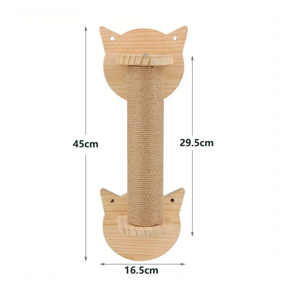 Arbre à Chat Mural en Bois : Jeu & Détente Verticale