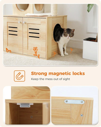 Arbre à Chat LuxeNest : Design & Litière Intégrée