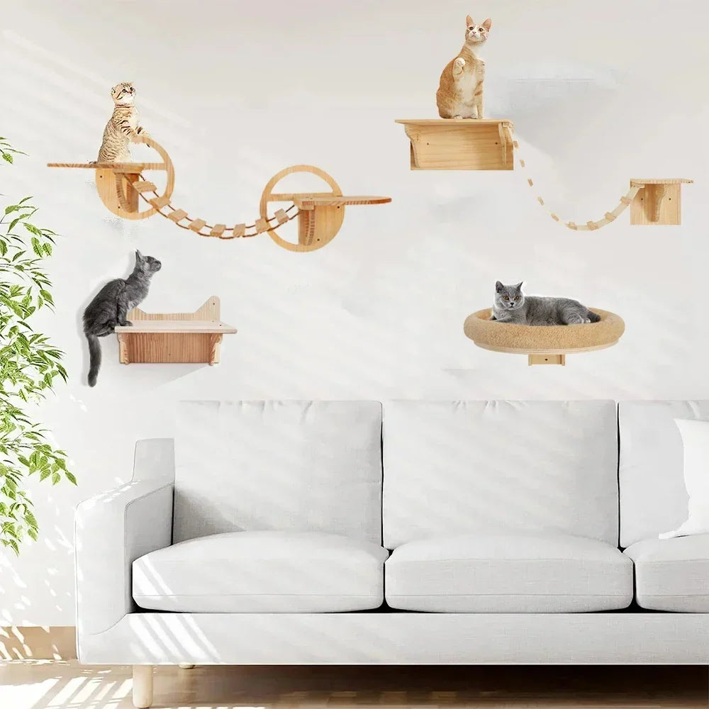 Arbre à Chat Mural ChAventure : Jeu & Détente Verticale