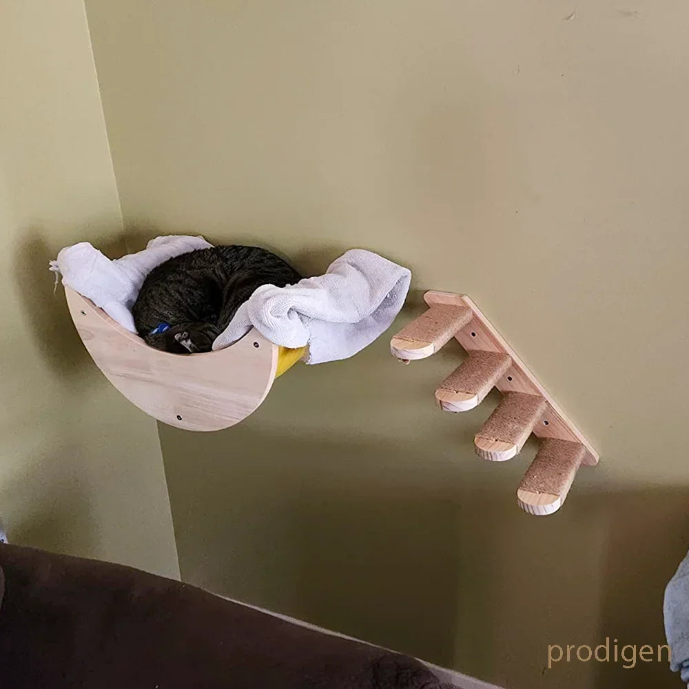 PerchoirFélin : Arbre à Chat Mural Modulable en Bois