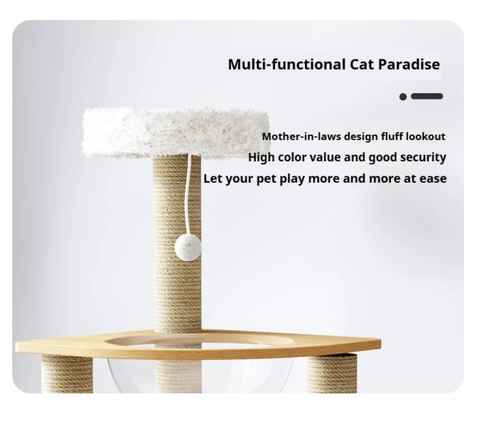 Arbre à Chat Nature'Cat Bois Massif Design Naturel