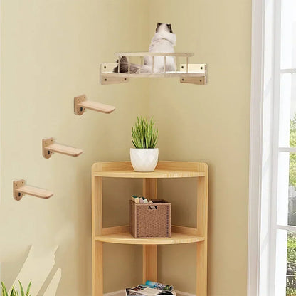Arbre à Chat Mural Bois & Sisal Modulable