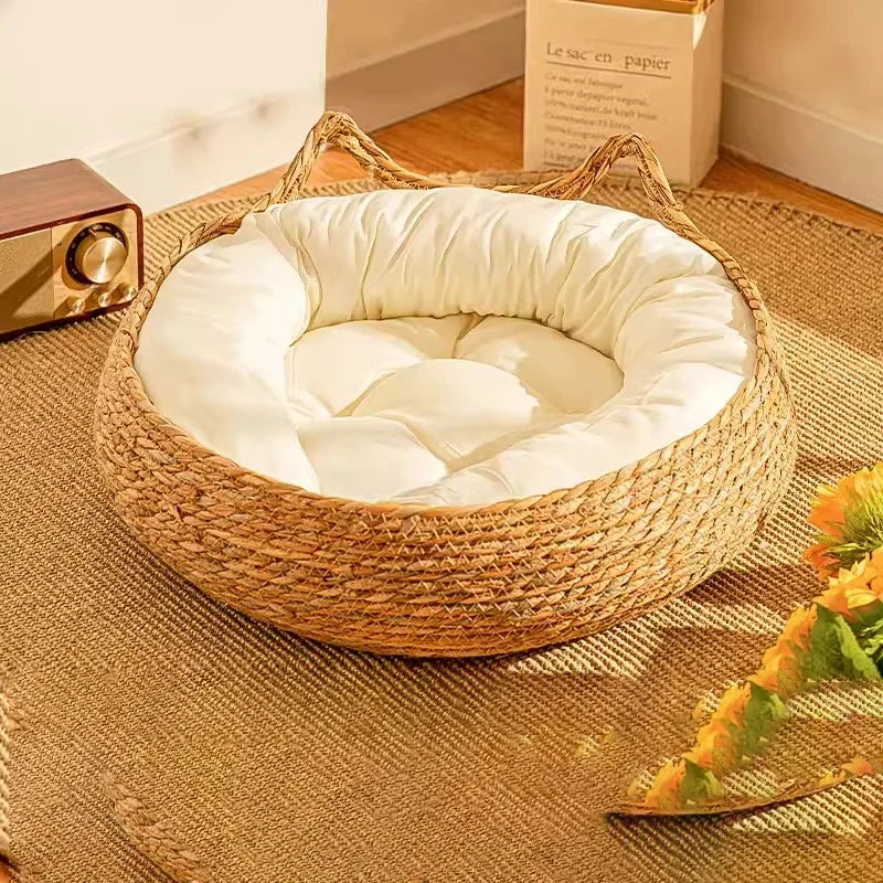 Panier Cocon Osier "L’Oseraie Féline" pour Chat