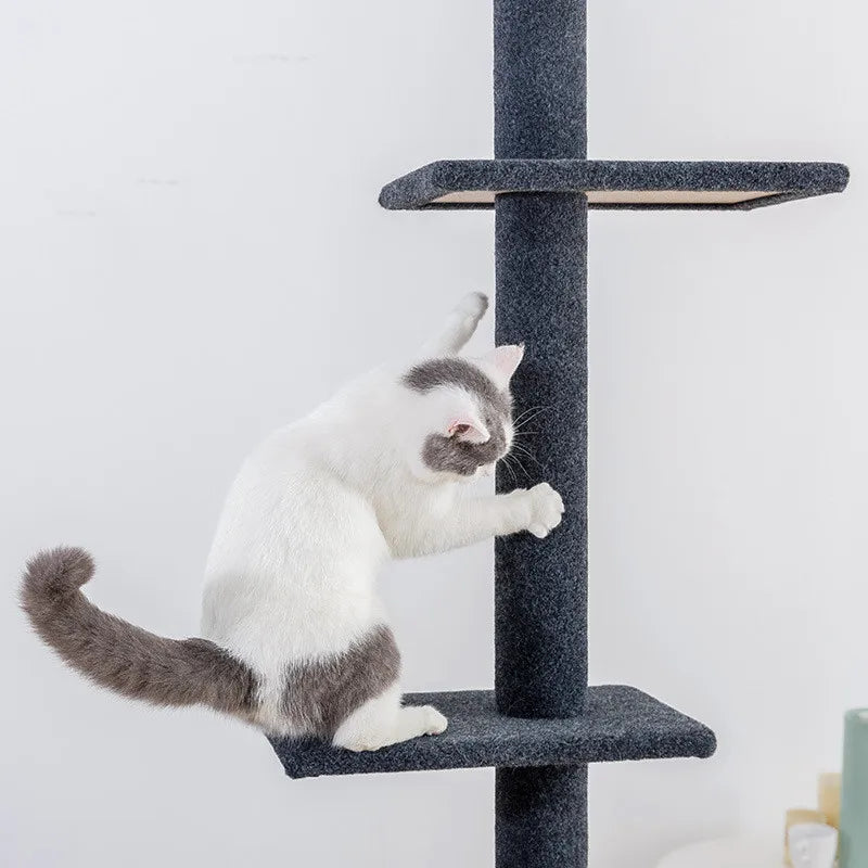 Arbre à chat SkyTower Sol-Plafond XXL Noir