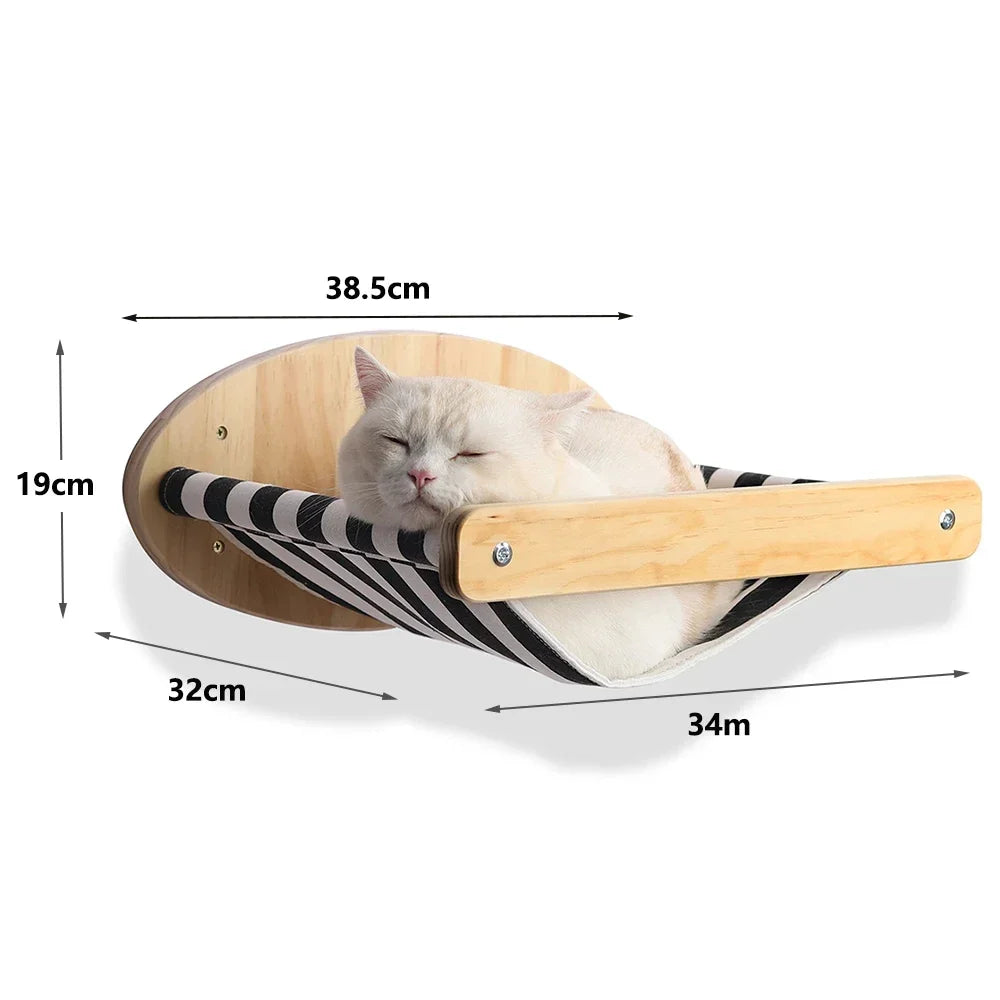 Arbre à Chat Mural en Bois : Jeu & Détente Verticale