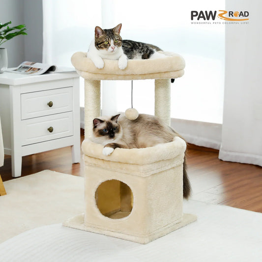 Arbre à chat CosyNiche compact pour petits espaces
