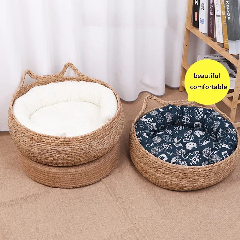 Panier Cocon Osier "L’Oseraie Féline" pour Chat