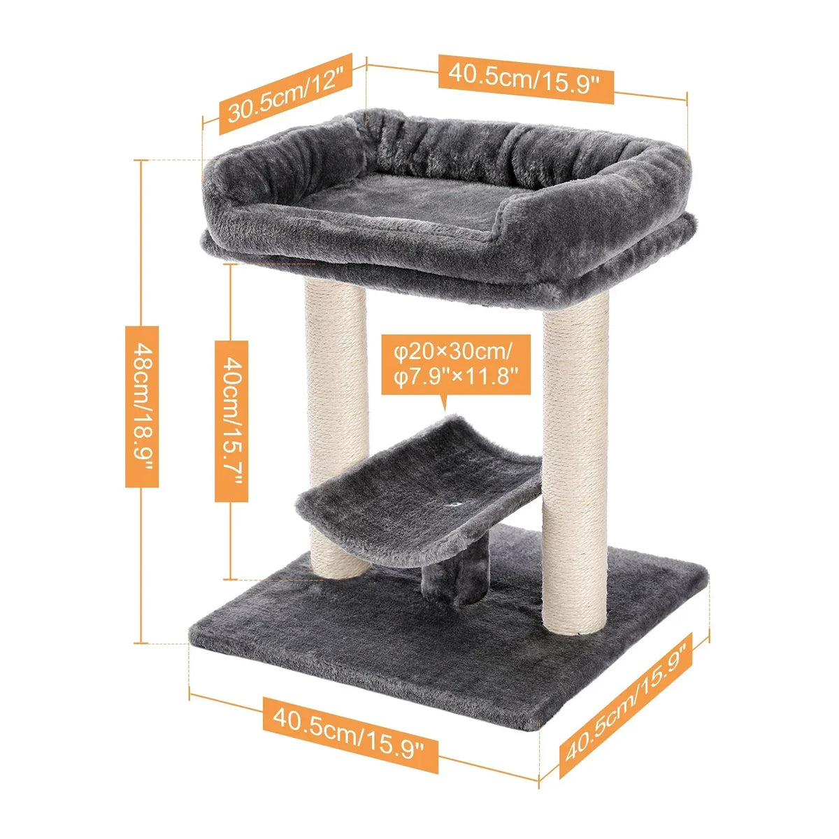 Arbre à Chat Totem Compact Gris