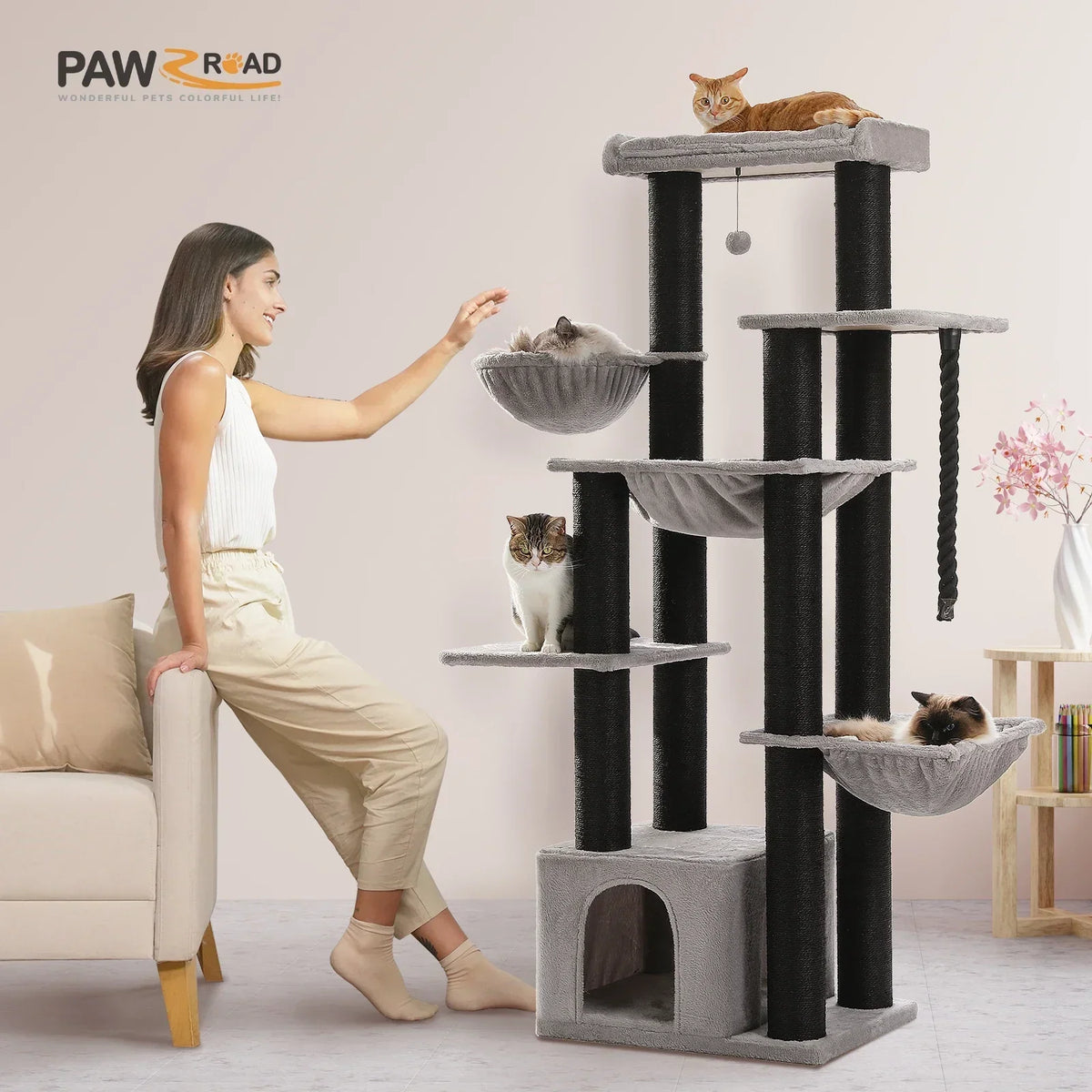 Arbre à Chat XXL "MaxiPlaisir" pour Grands Félins
