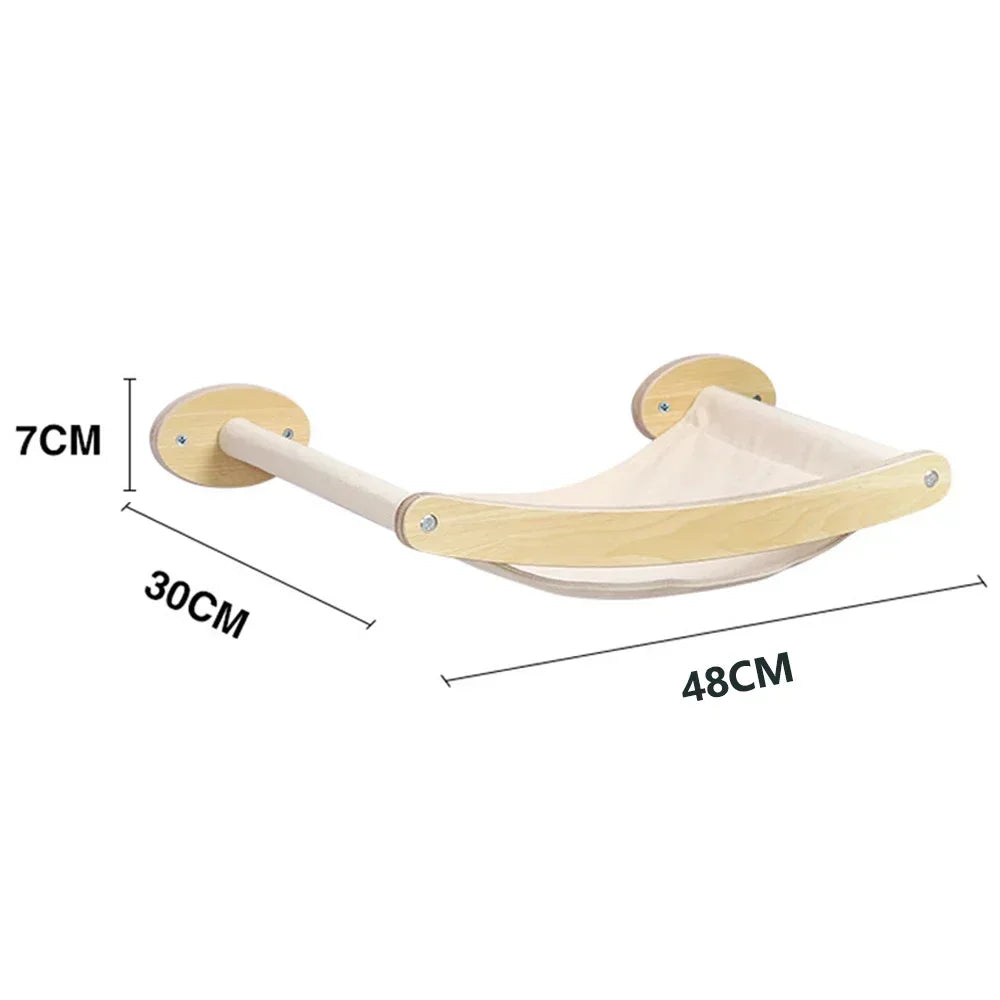 Perchoir Mural Chat Bois & Corde