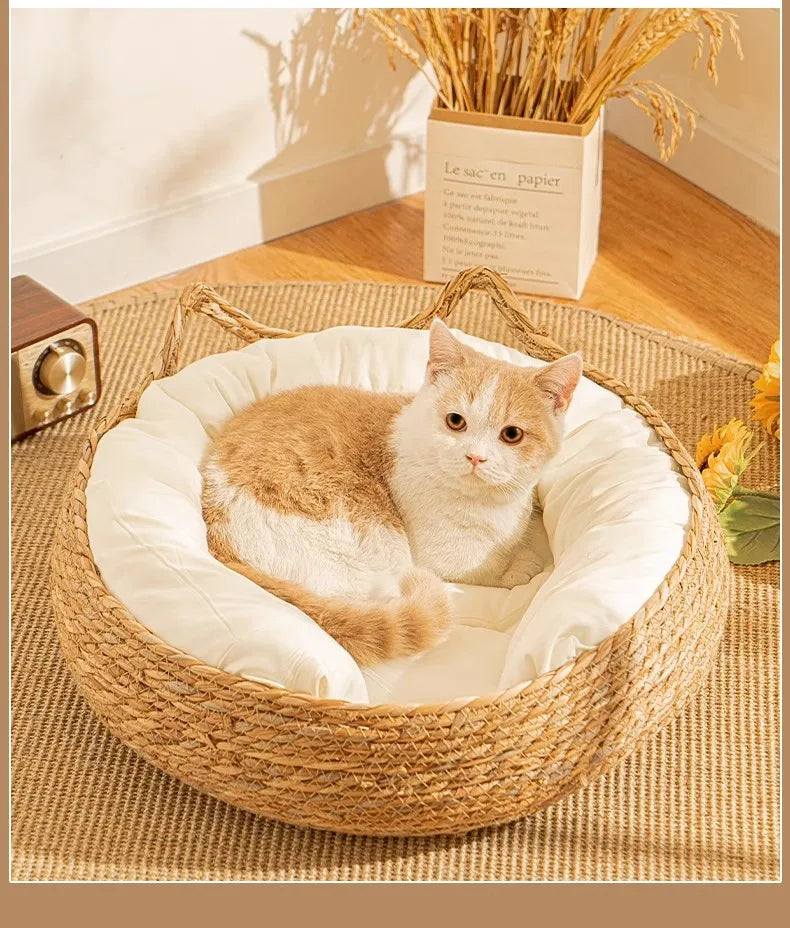 Panier Cocon Osier "L’Oseraie Féline" pour Chat