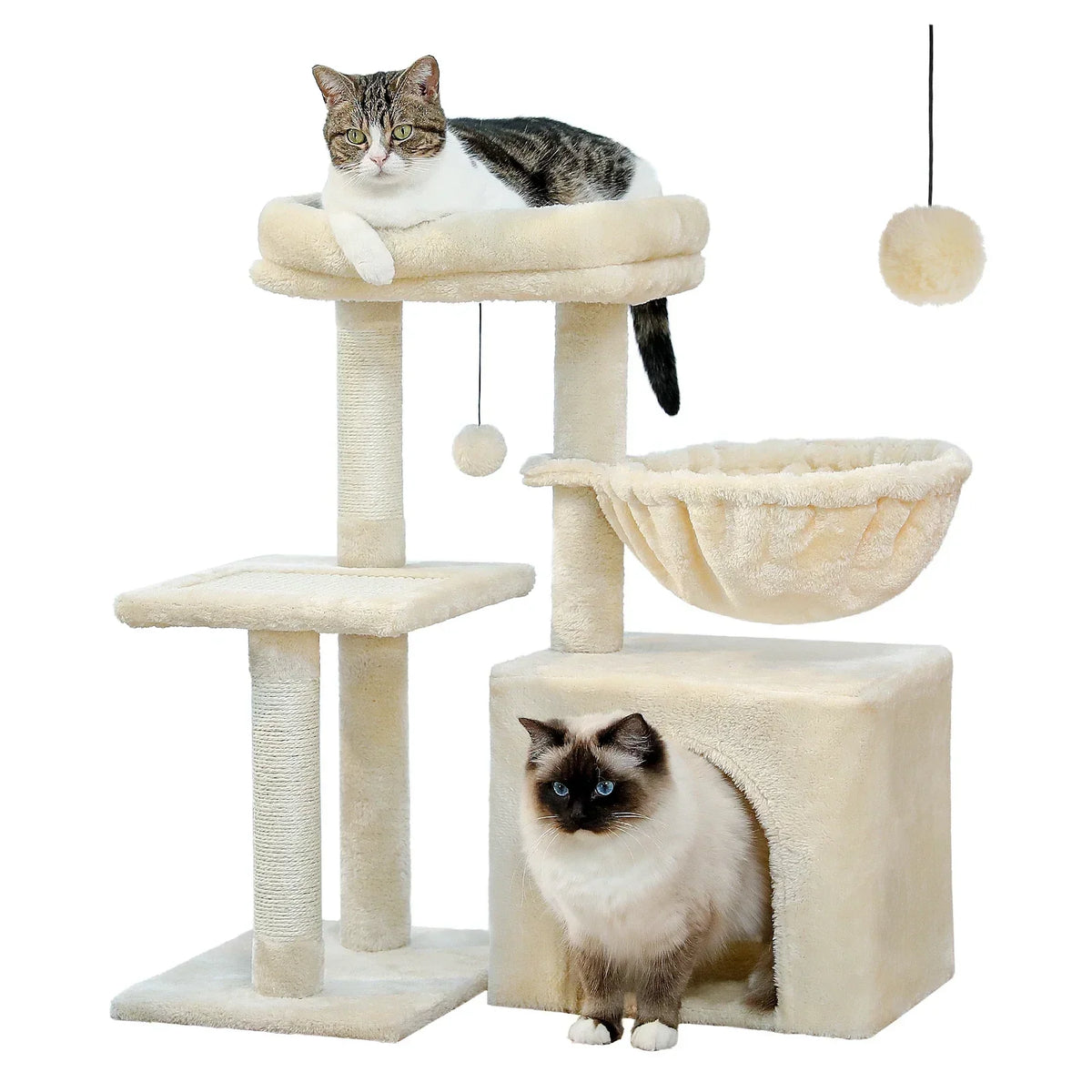 Arbre à Chat CozyNest Gris : Jeu & Repos