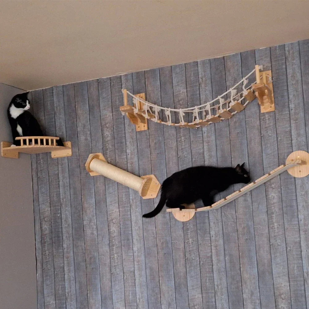 Arbre à Chat Mural ChAventure : Jeu & Détente Verticale