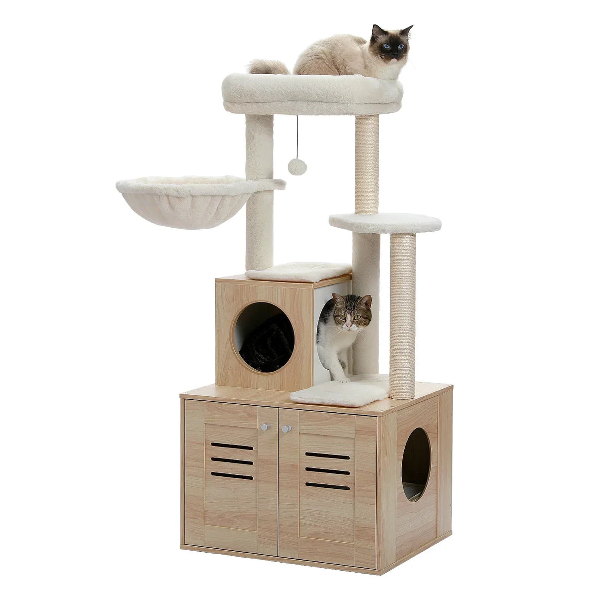 Arbre à Chat LuxeNest : Design & Litière Intégrée