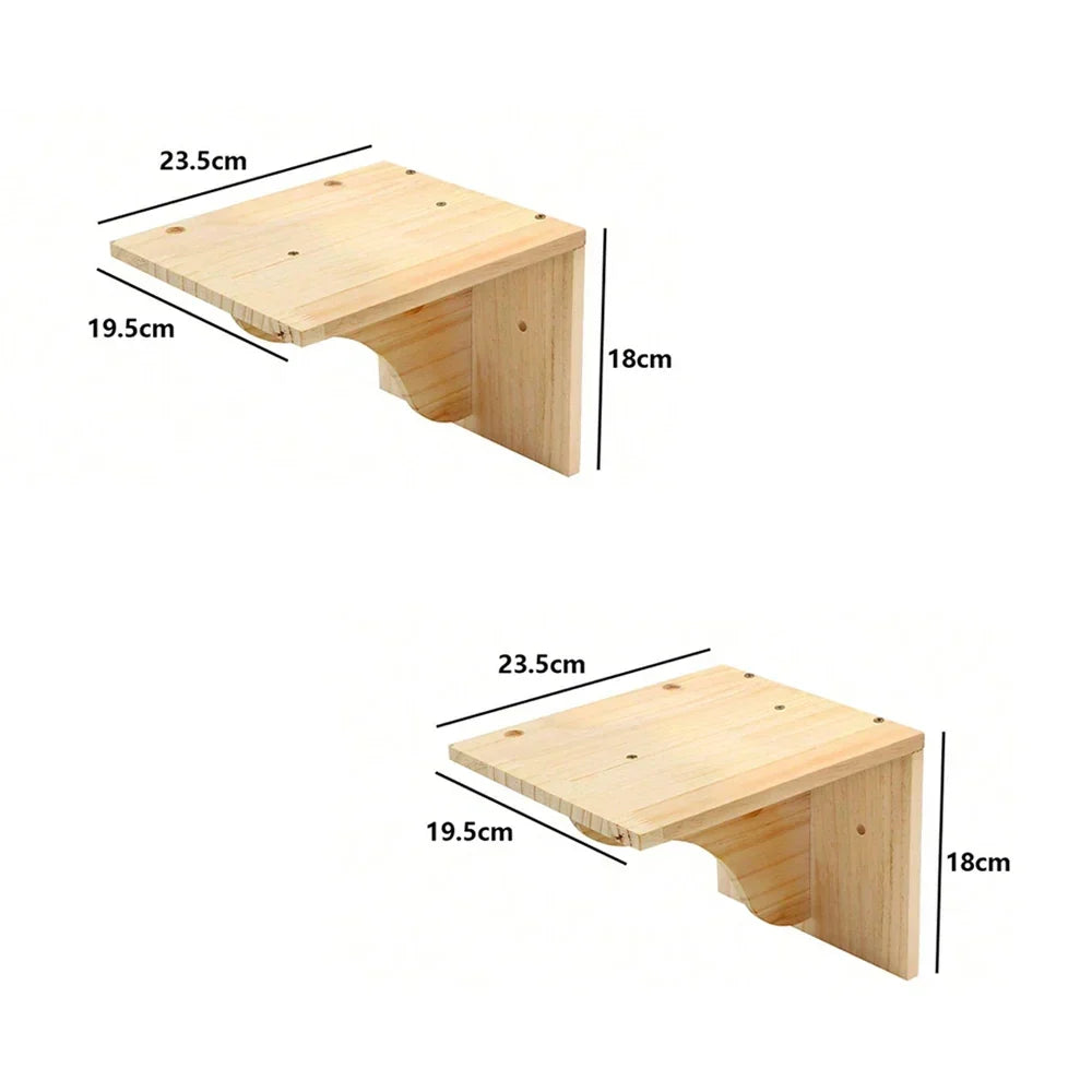 GourmetMur : Support Mural Bois pour Gamelles Chat
